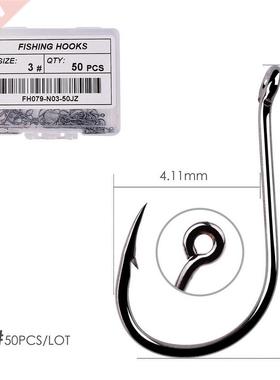 50pcs / 20pcs / Box Circle Carp Eyed Fishing Hook Size 2-22#