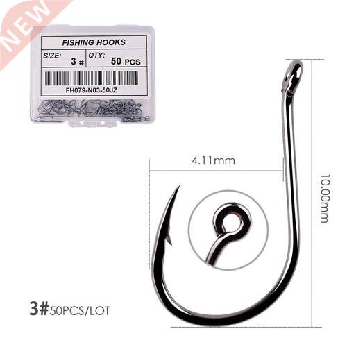 50pcs / 20pcs / Box Circle Carp Eyed Fishing Hook Size 2-22#