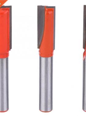 end mill carbide 3 Pcs 1/4in Router Bit Bottom Cleaning Groo