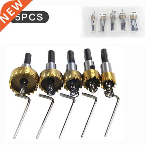 5pcs 16/18.5/20/25/30mm Carbide Tip Titanium HSS Drill Bit H