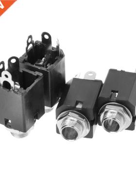 10pcs 6.35mm Audio Plug Sockets PJ-612 3-Pin Connector With