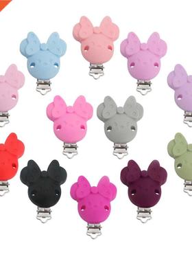 Kovict 3pcs Mouse Silicone Pacifier Clip  Baby Teething T