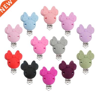 Kovict 3pcs Mouse Silicone Pacifier Clip  Baby Teething T
