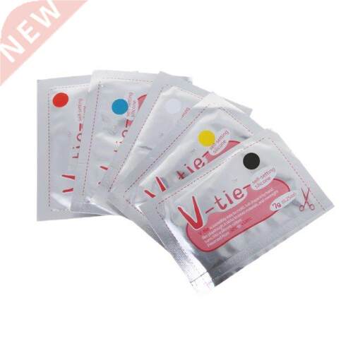 5pc 5 colors heat-seal fix and liquid silicone V-tie  Uni