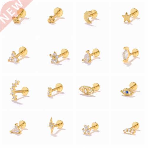 CANNER 925 Sterling Silver Stud Earrings for Women Cubic Zir