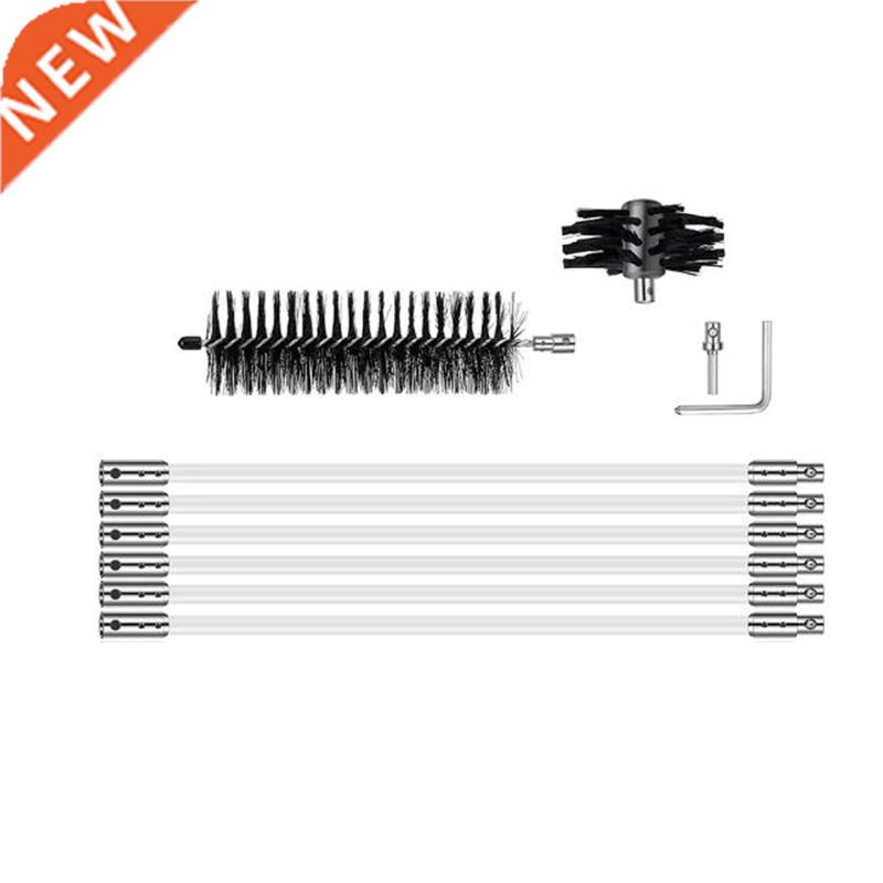 Chimney Cleaning Brush With 6Pcs Long Handle+Brush Head