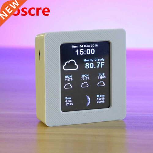 Household Intelligent Wifi Weather Report Clock Time Data Te