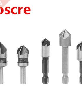 5Pcs 82 Degree Chamfer Angle HSS 5 Flute Countersink Drill B