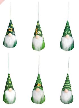6pcs St. Patrick	s Day Faceless Doll Ornaments Lovely