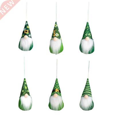 6pcs St. Patrick	s Day Faceless Doll Ornaments Lovely