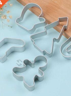 5pcs/set Christmas Cookie Cutter Tools Stainless Steel Ginge