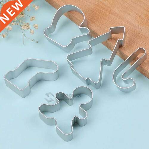 5pcs/set Christmas Cookie Cutter Tools Stainless Steel Ginge