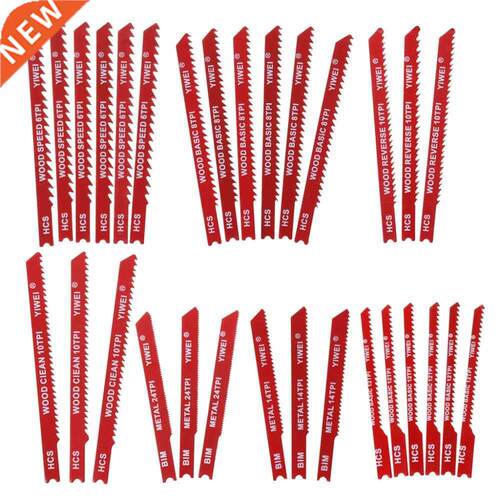 30pcs Assorted Steel U-shank Jigsaw Blade Set Fitting For