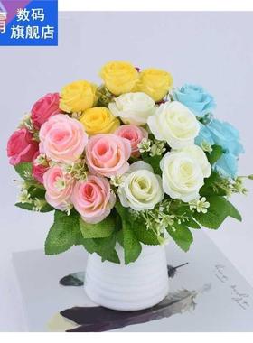 1 Bundle 6 Big Head Fake Flowers 适用于 Home Wedding Decor S