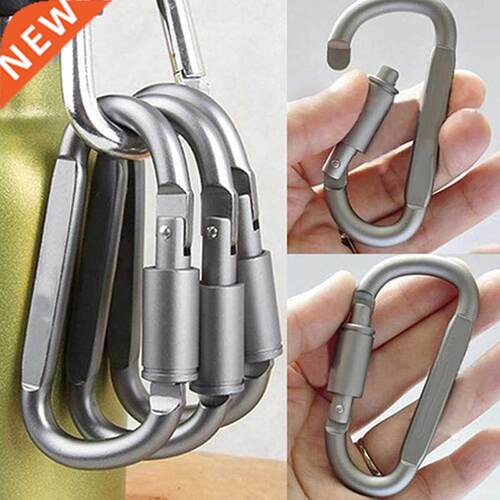2Pcs D ring Chain Outdoor Quickdraw Snap Key survive Hike Cl