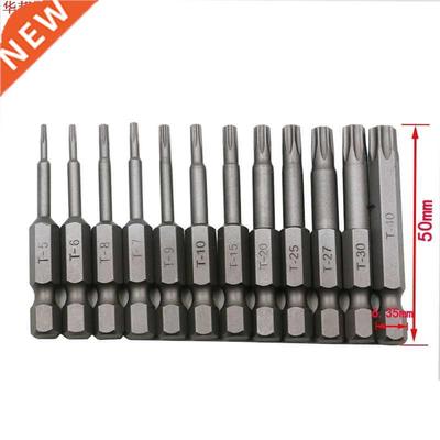 12Pcs Chrome Vanadum Steel 1/4'' Hexagon Handle Perforated