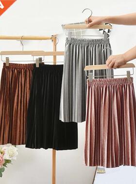 New Spring Autumn Winter Children's Clothes Velvet Skirt Kid