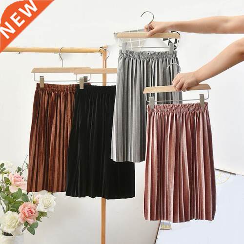 New Spring Autumn Winter Children's Clothes Velvet Skirt Kid