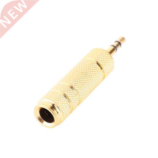 Gold Plated Metal .5mm Male To 6.5mm Female Headphone Earph