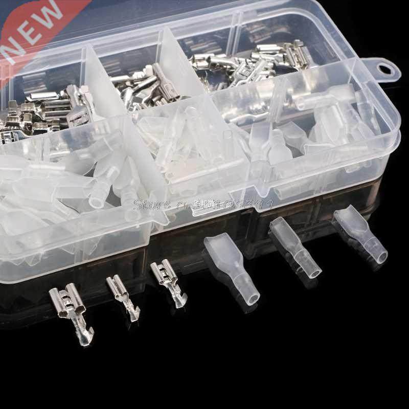 120Pcs 2.8mm 4.8mm 6.mm Crimp Insulating Terminals Silver T