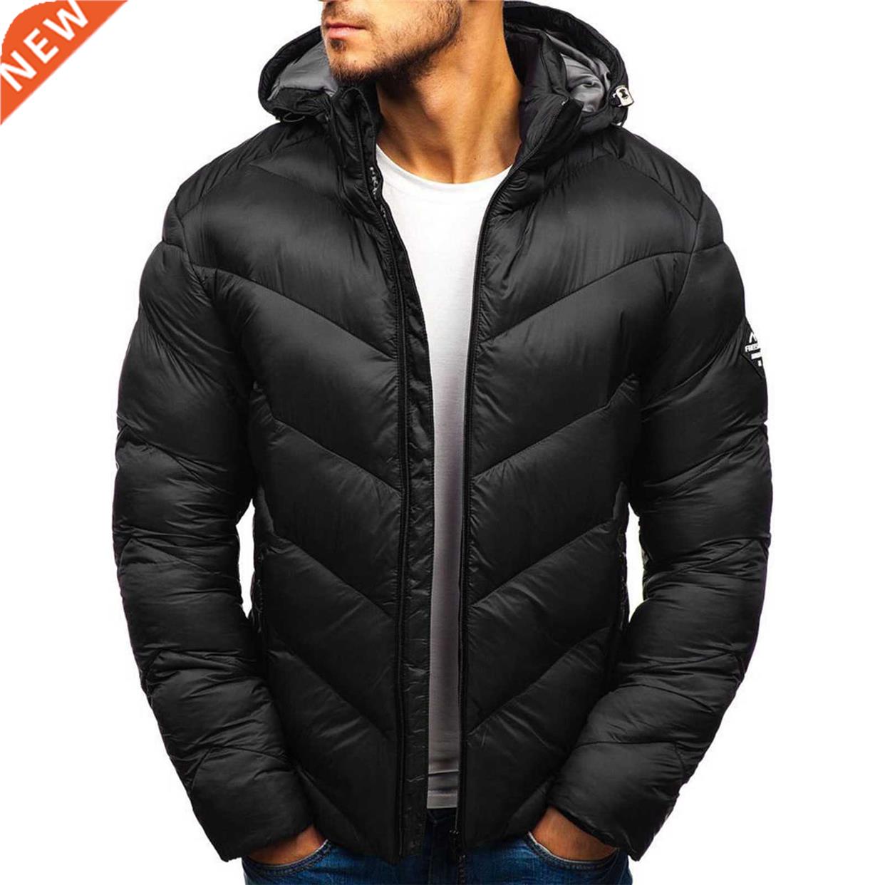 Men's Casual Winter Jacket Autumn&Winter Solid Color Pat
