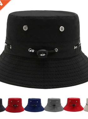 Solid Color Bucket Hat Summer Foldable Men Women Sunscreen F