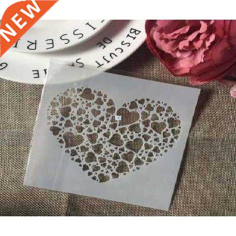 1Pcs 13c Love Heart DIY Craft Layering Stencils Wall