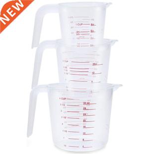 3pc Plastic Measuring Jug Set Large 4 Cup, 2 Cup and 1 Cup C