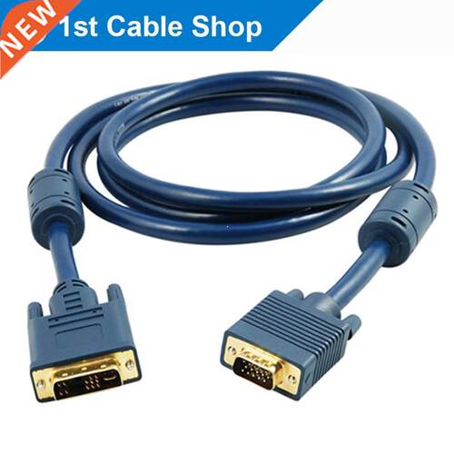 3M DVI to VGA Monitor Cable DVI 18+1 male to VGA male gold-p