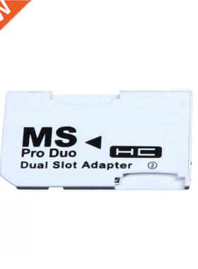 Dual Slot Memory Card Adapter 2 Micro SD HC Cards Converter