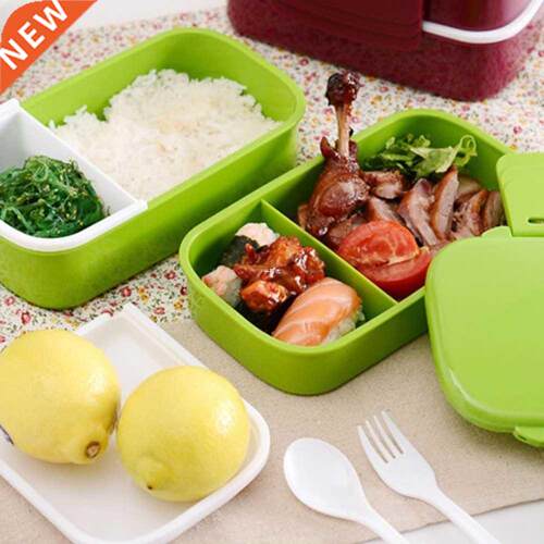 Outdoor 1410ml Large Capacity Tableware Double Layer Plastic