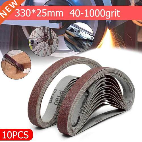 10pcs 25*330mm Sanding Belt 40-1000Grit Grinding And Polishi