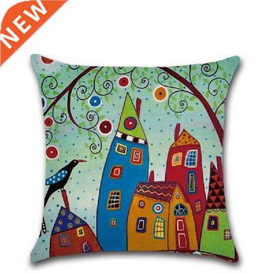 2pcs/set Pillowcase Decorative Flax Pillow Case for Bedroom