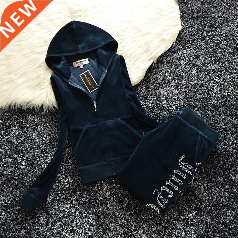 Spring/Fall 2021 Women's Brand Velvet Fabric Tracksuits Velo