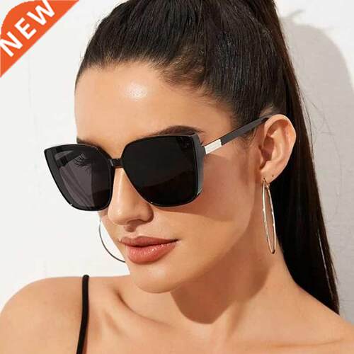 Brand Designer Cat Eye Sunglasses Woman Vintage Black Mirror