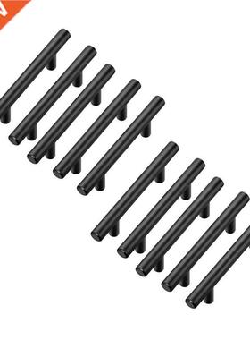 10 Pack 5 Inch Cabinet Pulls Matte Black Stainless Steel