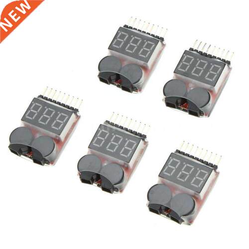 5X 1-8S Indicator RC Lipo Battery Tester Low Voltage Buzzer