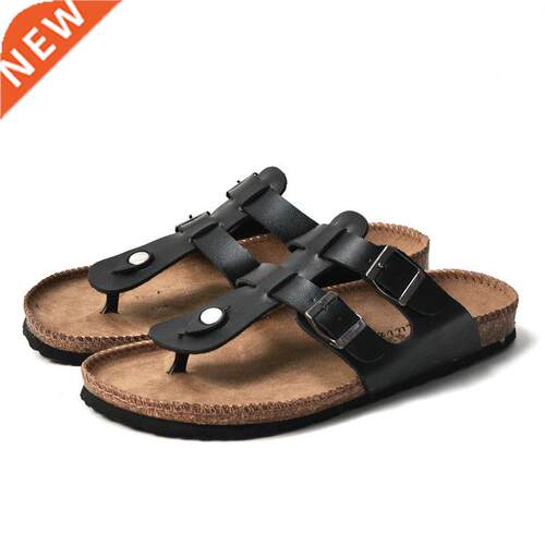 Cork Men's Flip Flops Summer Men Sandals Slippers Beach Casu