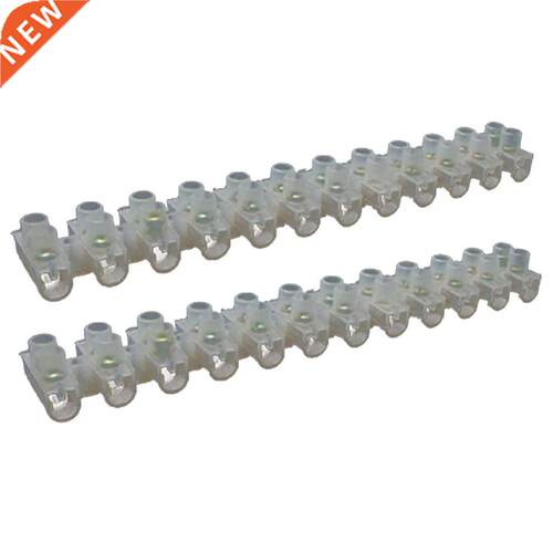 2 Pcs 30A Wire Connector 12Position Barrier Terminal Block