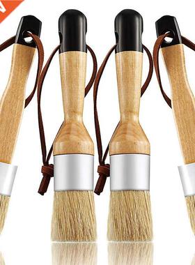 Chalk and Wax Brushes Include Flat and Round Chalked Paint B