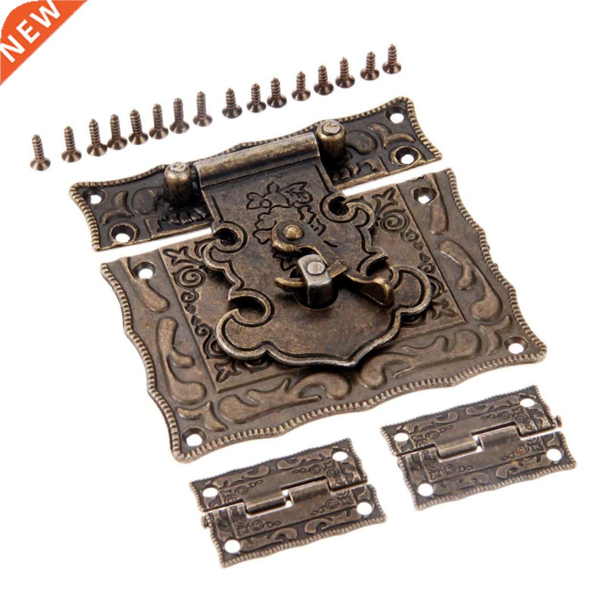 2Pcs Antique Bronze Cabinet Hinges Vintage Furniture Hardwar