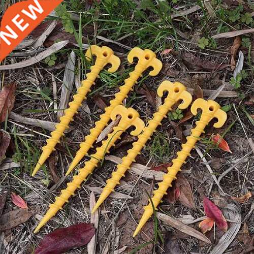 5pcs Outdoor Camping Tent Pegs Ground Nails Screw Anchor