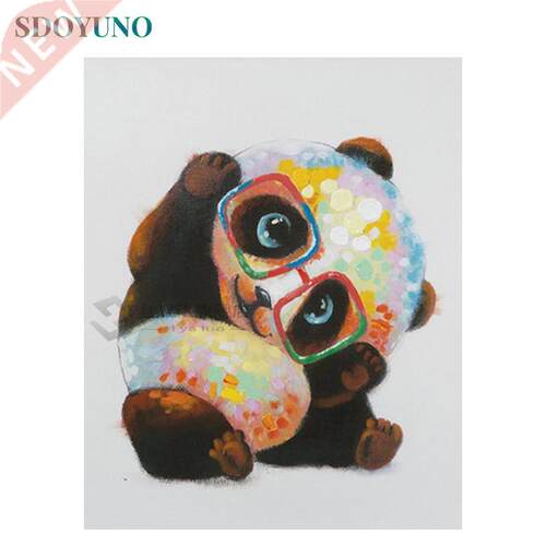 SDOYNO Paint By Numbers Panda M and Child Room Decorati