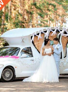 New 30Pcs White Wedding Car Decoration Gift Wrap Ribbon