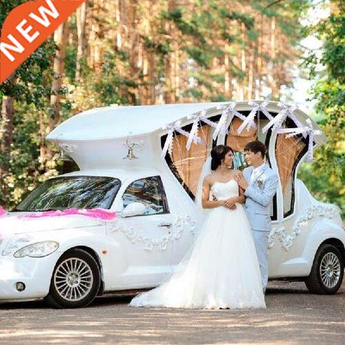 New 30Pcs White Wedding Car Decoration Gift Wrap Ribbon