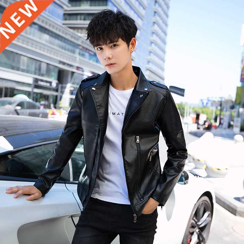 2020 autumn and winter men's leather jacket new wild youth h