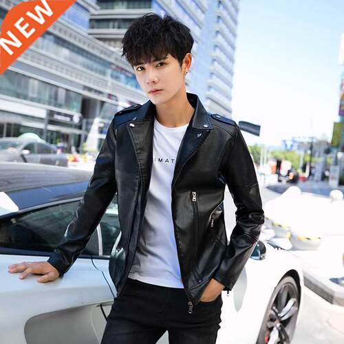 2020 autumn and winter men's leather jacket new wild youth h