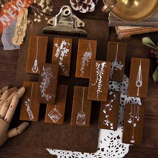 XINAHER Vintage Hanging gardens plant decoration stamp woode