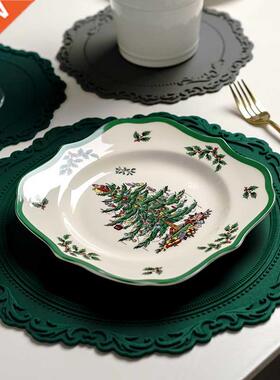 Retro Embossed Silicone Placemat Heat Proof Mat Household