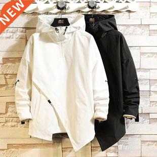 Japan Style Pullover White Black 2022 Spring Autumn Jacket M